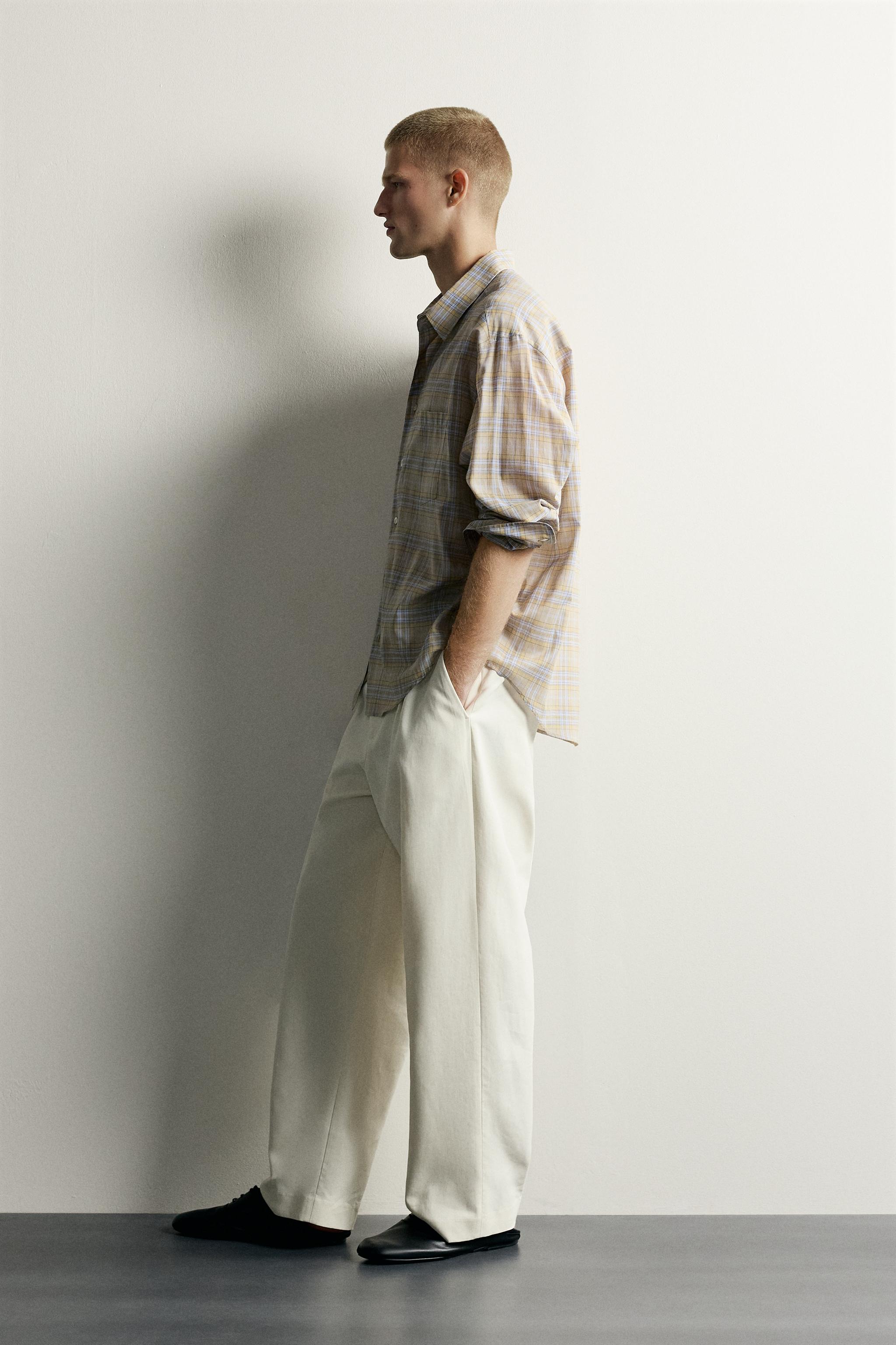 RELAXED FIT PLAID SHIRT